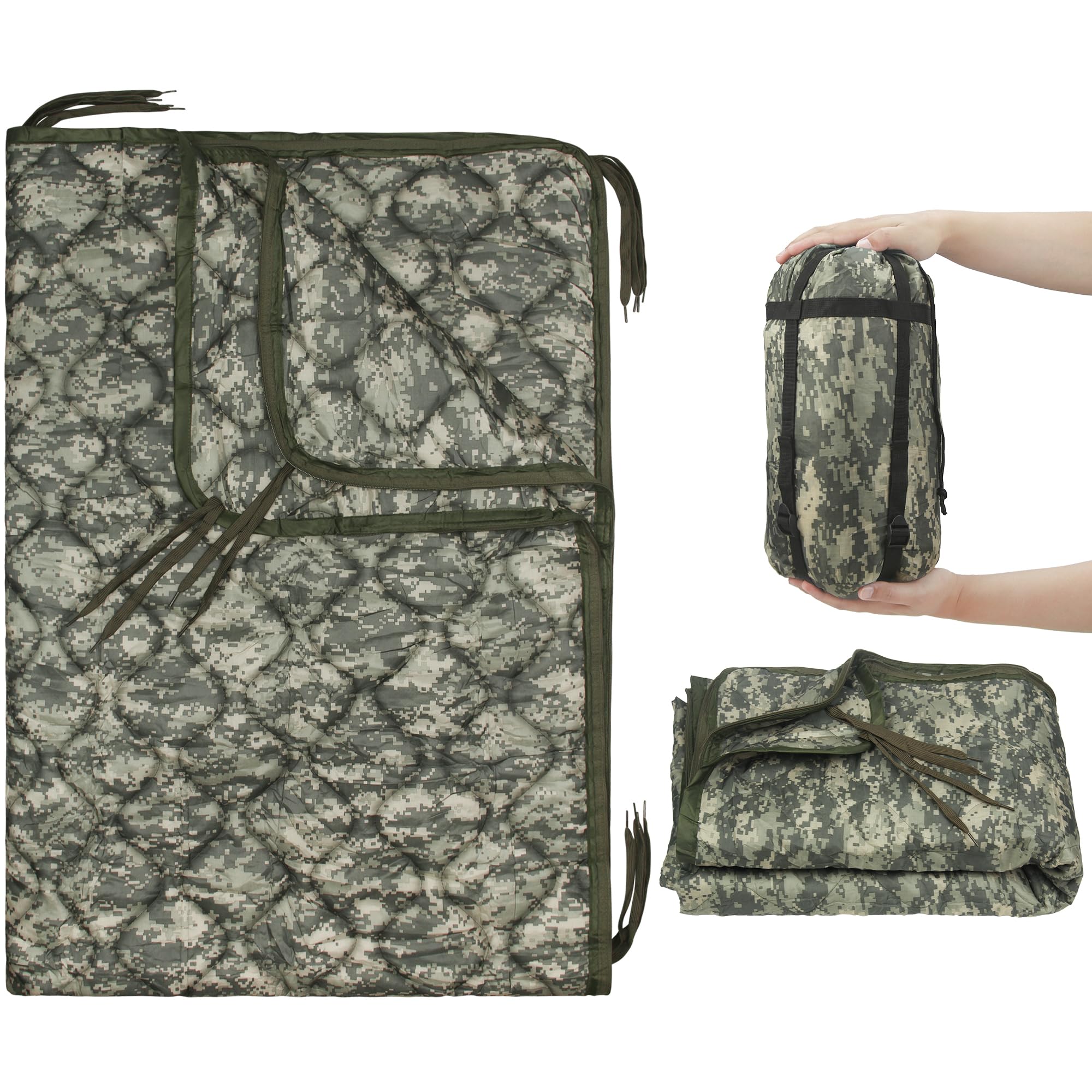 Mirzoyan Woobie Blanket ACU zipper design for versatile outdoor warmth and shelter options.