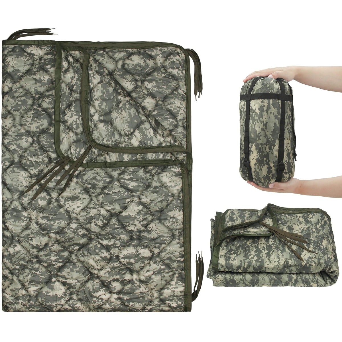Mirzoyan Woobie Blanket ACU zipper design for versatile outdoor warmth and shelter options.