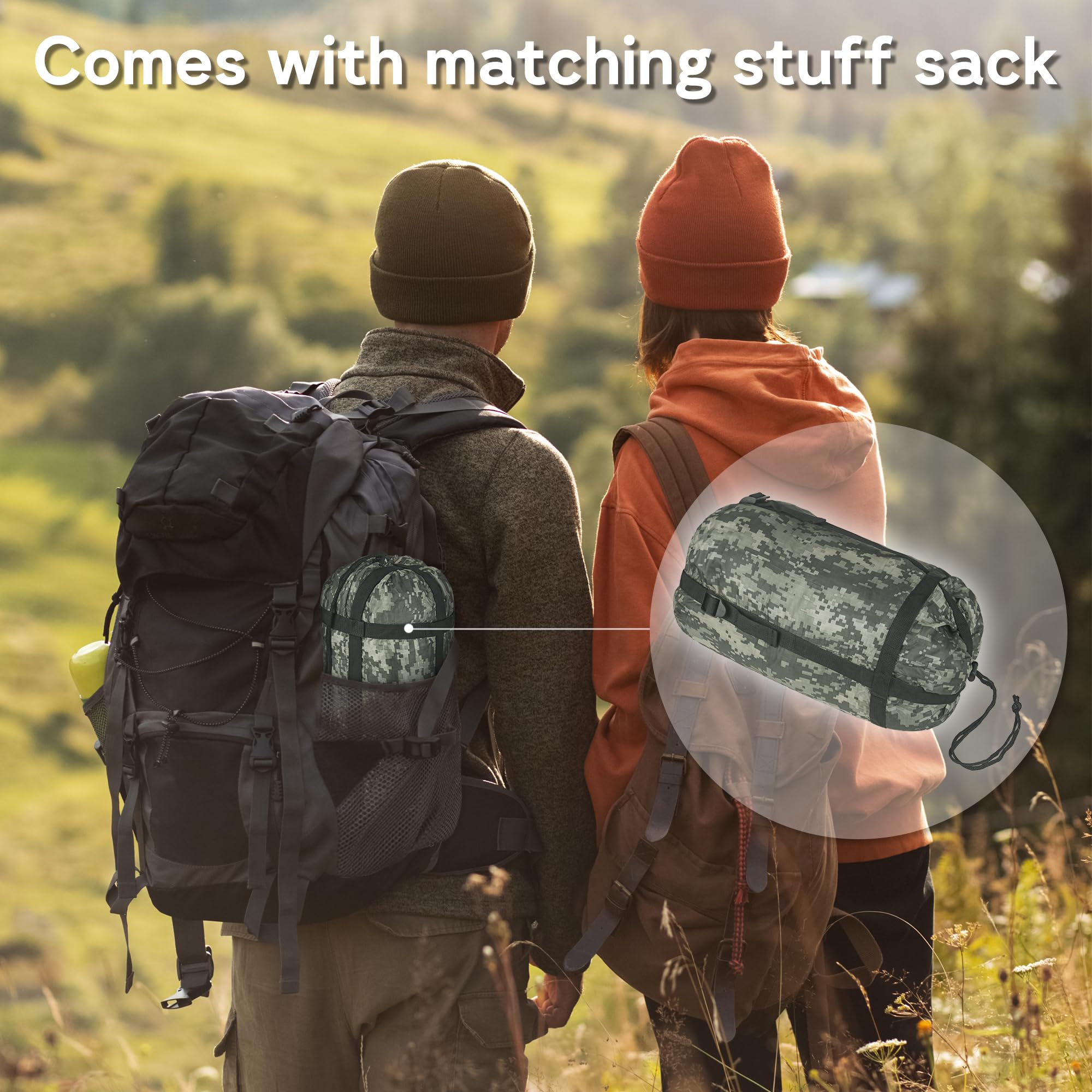 Mirzoyan Woobie Blanket folded and packed compactly for easy travel and portability.