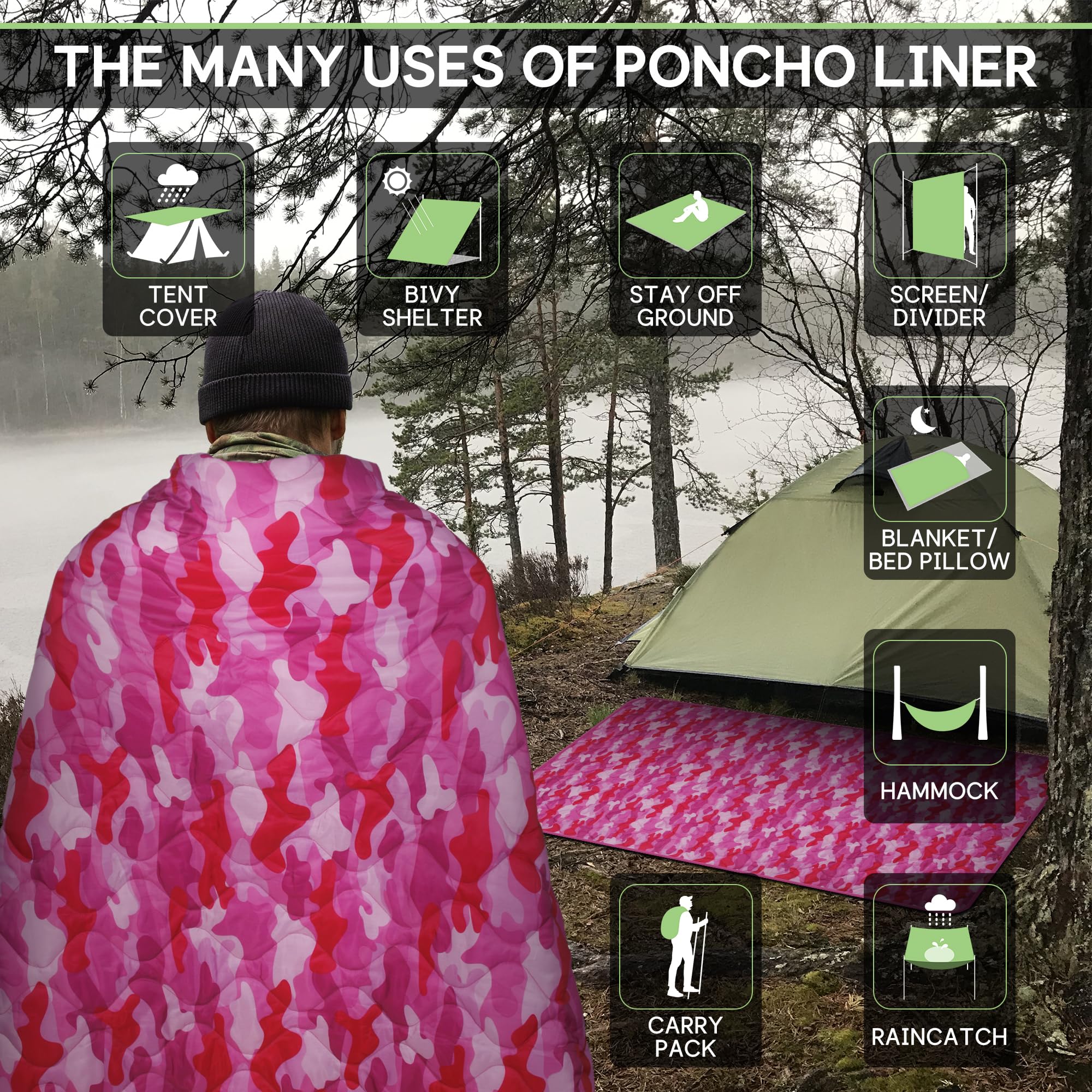 Mirzoyan Woobie blanket packed in compression sack demonstrates compact portability