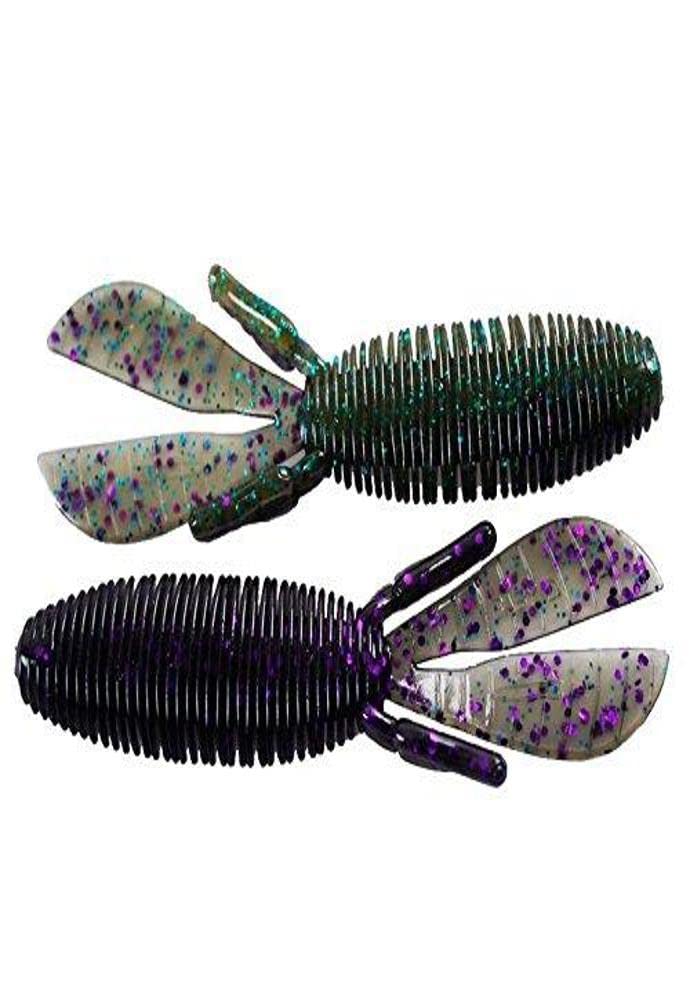 Missile Baits Baby D Bomb lure, candy grass color, top view, compact finesse profile.