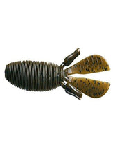Missile Baits Baby D Bomb lure in green pumpkin, front view, ideal for finesse flipping and Texas rig