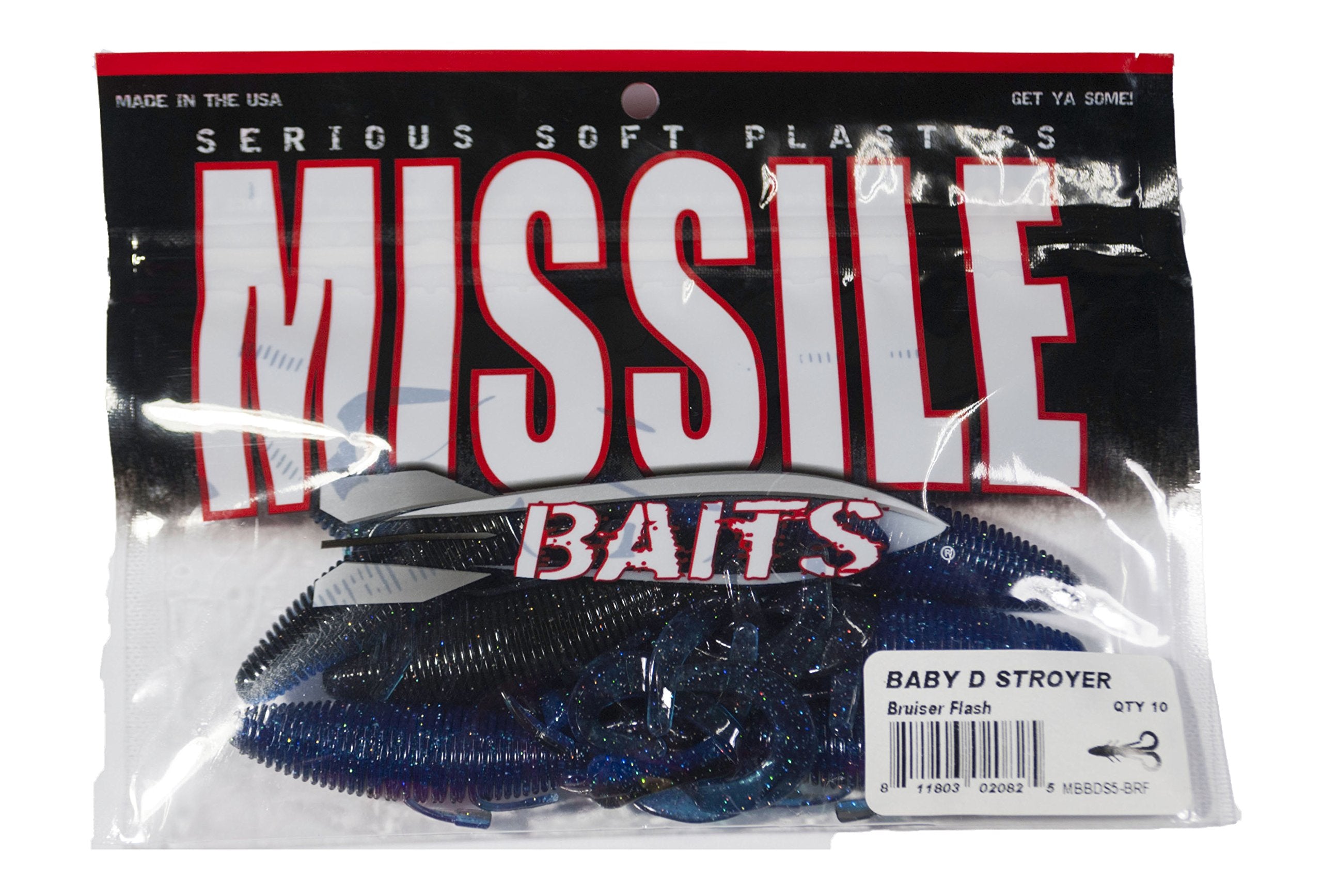 Missile Baits Baby D Stroyer claws in action, delivering ribbed texture and vibration under vegetation.