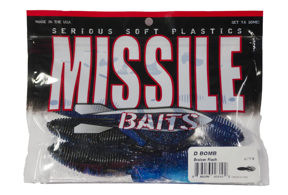 Missile Baits D Bomb Bruiser Flash tail action boosts slow sinking and enticing movement