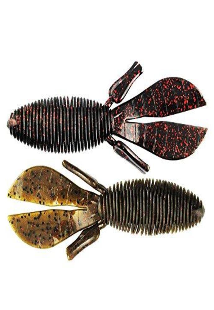 Missile Baits D Bomb California Love 4-5 inch bulky creature bait with straight-fall action for pitching into cover.