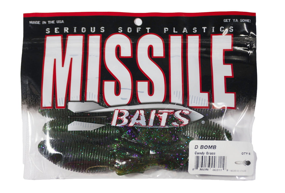 Missile Baits D Bomb Candy Grass solid head helps hooksets in heavy cover.