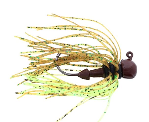 Missile Baits Ike's Micro Jig pack showing two jigs with weed guards for finesse fishing