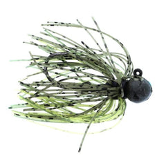 Missile Baits Ike's Micro Football Jig features a fine-cut skirt for lifelike action