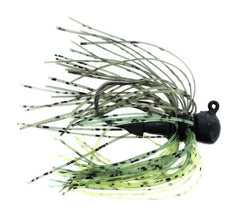 Missile Baits Ike's Micro Jig head close-up for finesse bass fishing on spinning gear