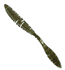 Missile Baits MBBS4-GP Bomb Shot Green Pumpkin for drop-shot finesse and bass bites.