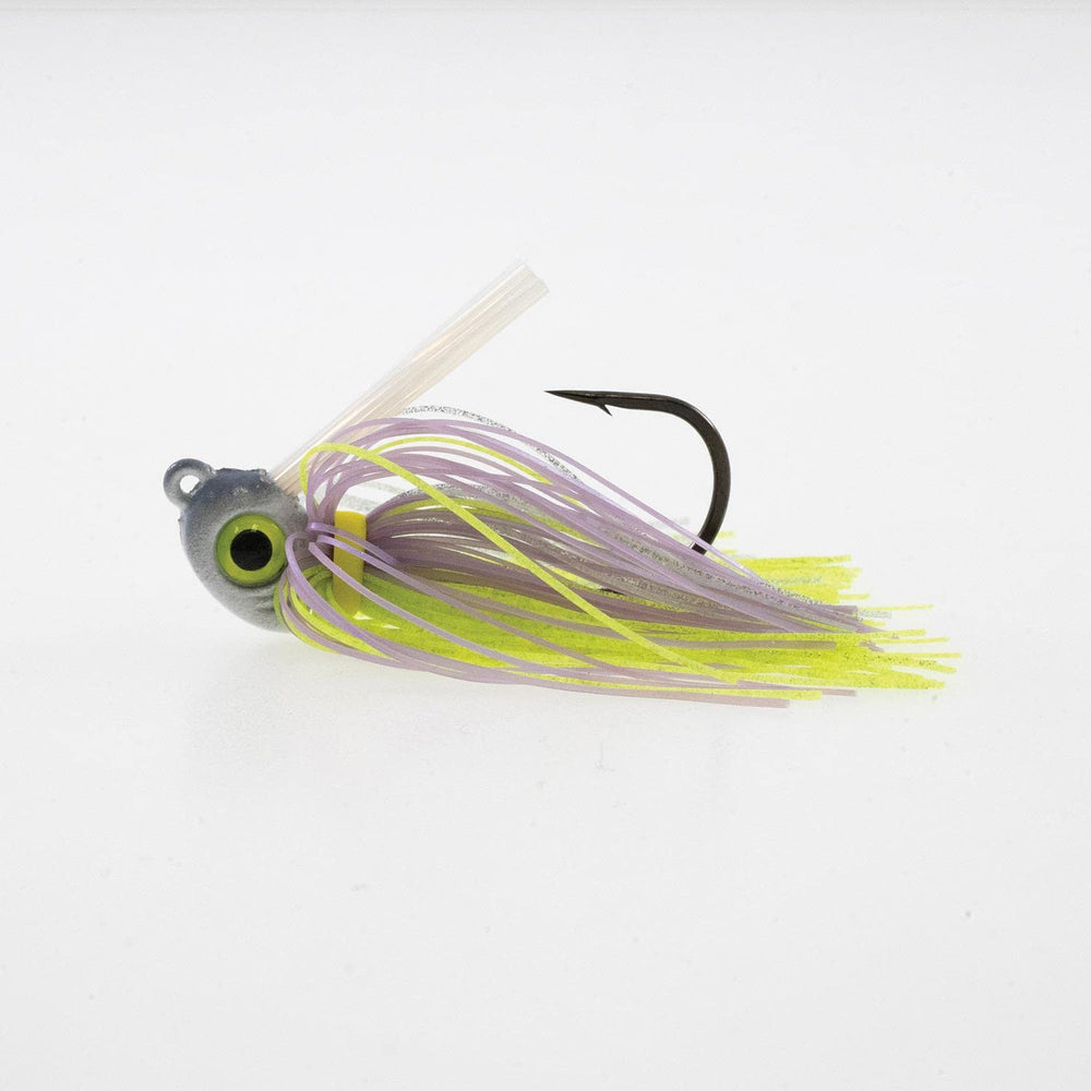 Missile Baits MJMSW316-BMSL Mini D Chunk on a jig boosts skip and skirt flare