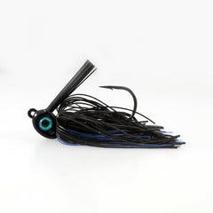 Missile Baits MJMSW516-BRU Mini D Chunk on a Mini Swim Jig delivers kicking action.