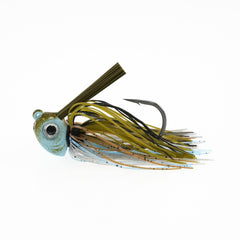 Missile Baits MJMSW716-IKES Mini D Chunk on a jig improves skip and skirt flair.