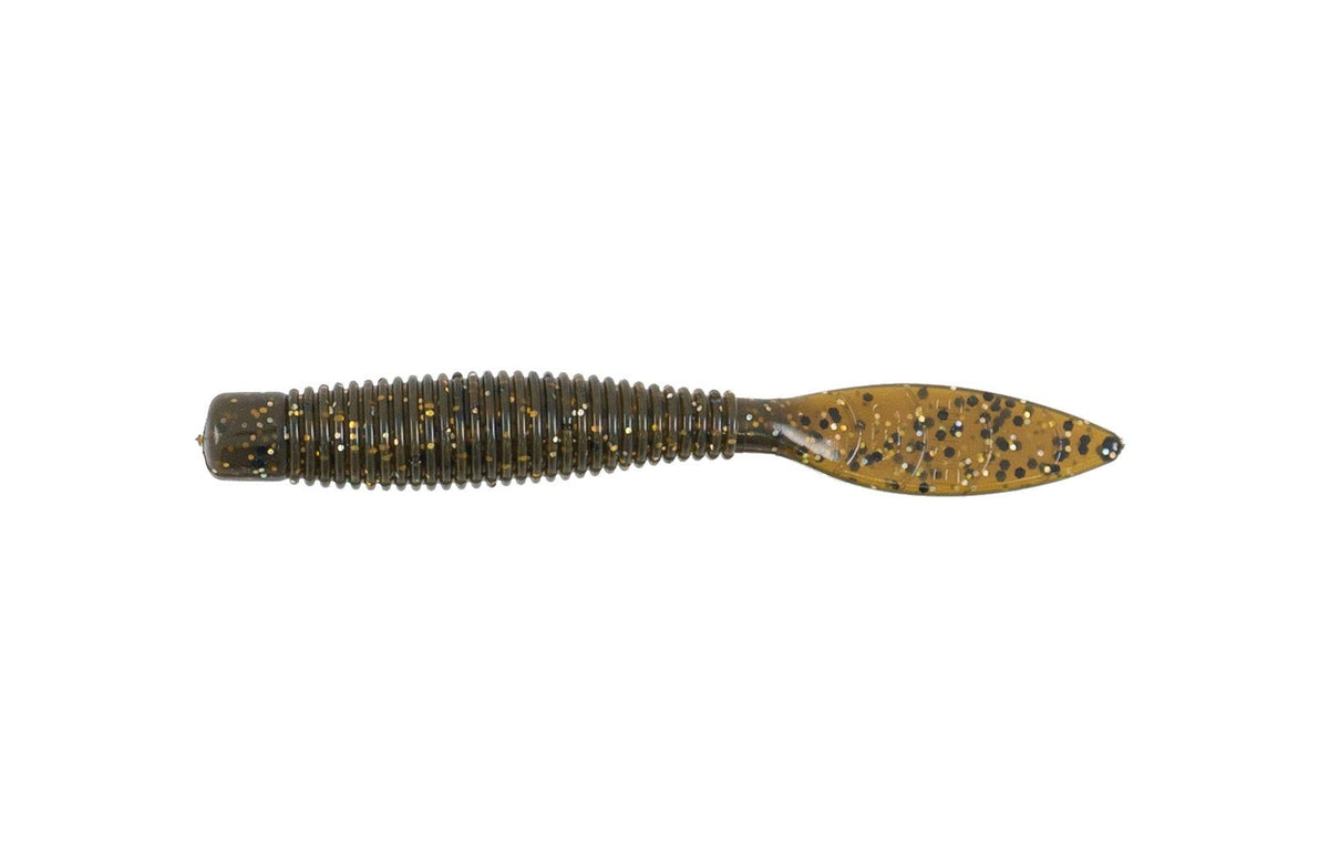 Missile Baits Ned Bomb 3.25-inch ribbed Ned Rig worm ready for bass fishing