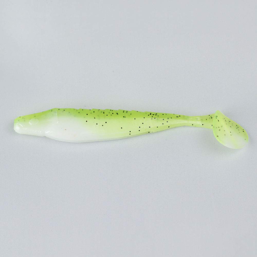 Missile Baits Shockwave 3.5 chartreuse white paddle tail swimbait for clear water
