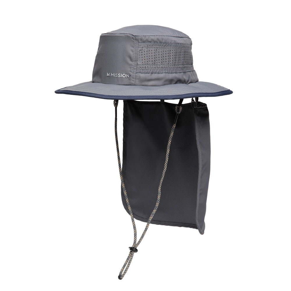 Mission Cooling Day Venture Hat front view shows Iron Gate color and UPF 50 protection.