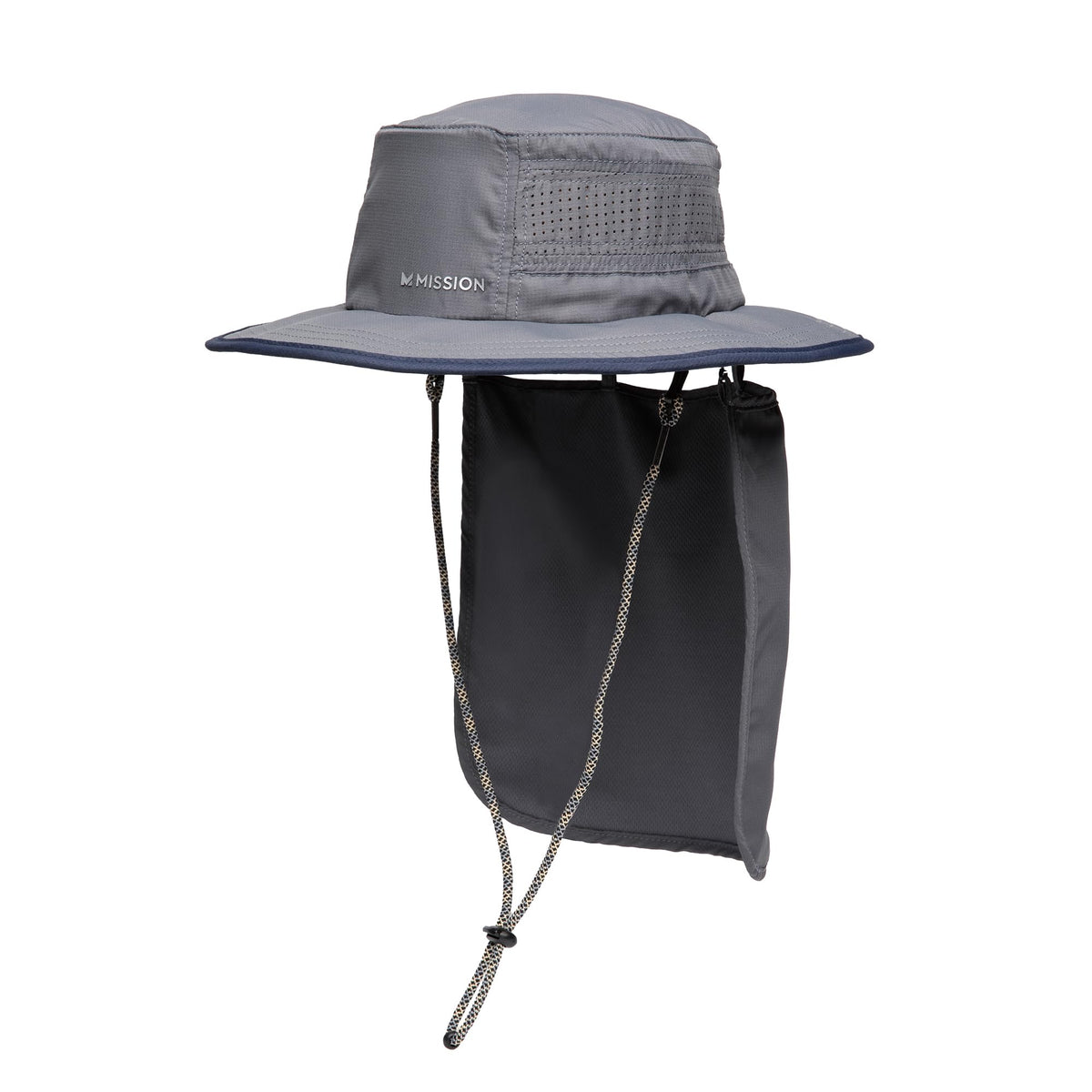 Mission Cooling Day Venture Hat front view shows Iron Gate color and UPF 50 protection.