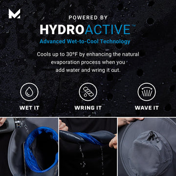Mission Cooling Day Venture Hat hydroactive cooling in action during outdoor moments.