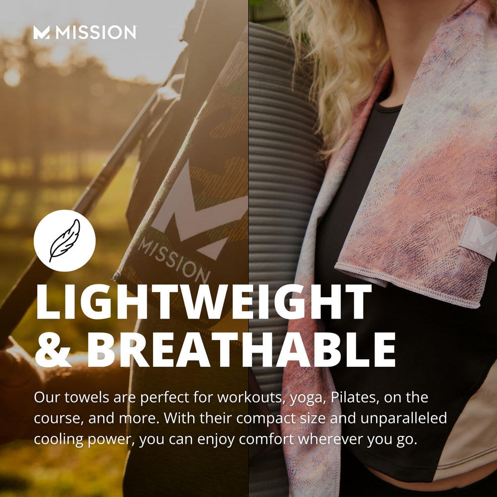 Close-up of breathable microfiber on MISSION Max Plus cooling towel
