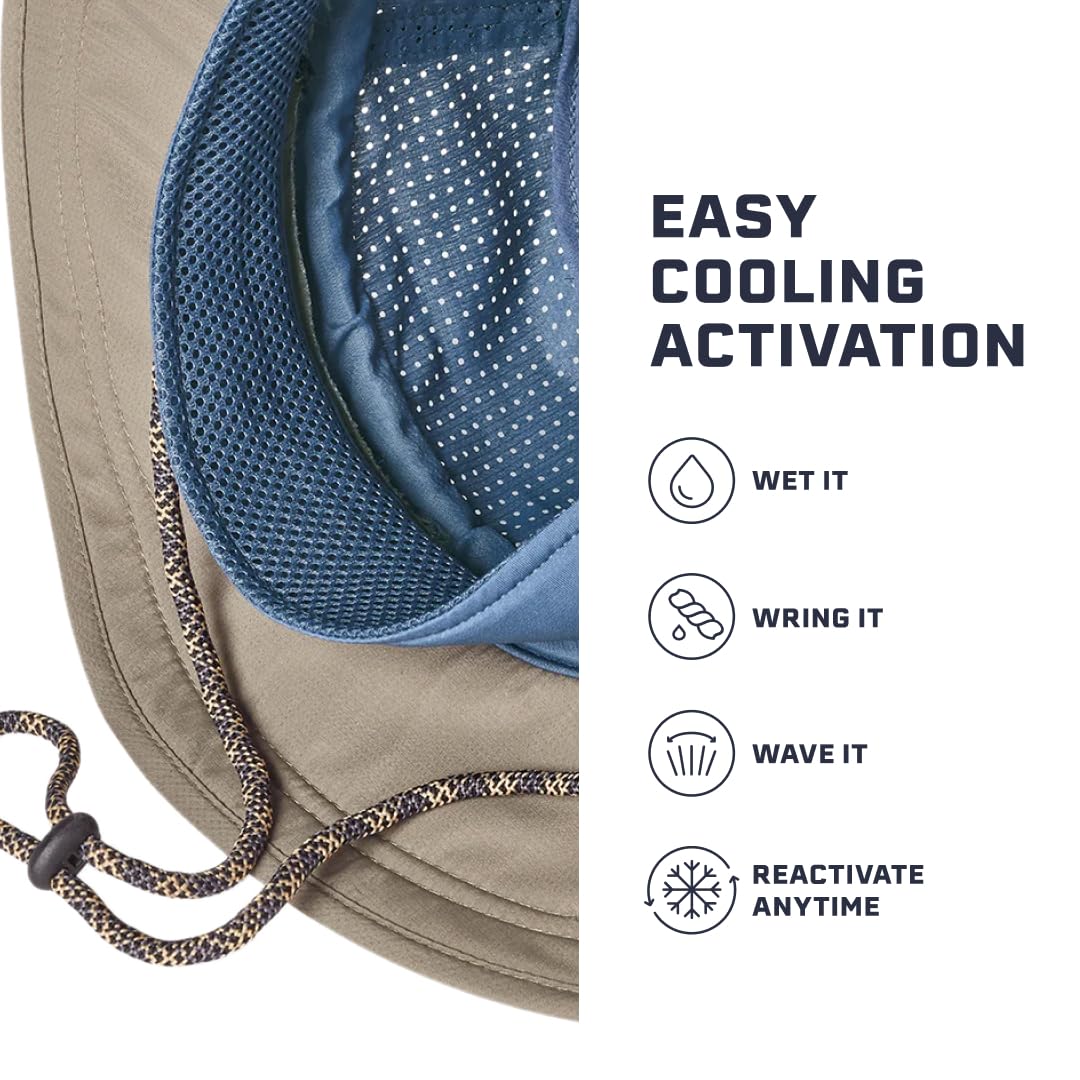 MISSION Unisex Boonie Hat with adjustable neck cord for secure fit.