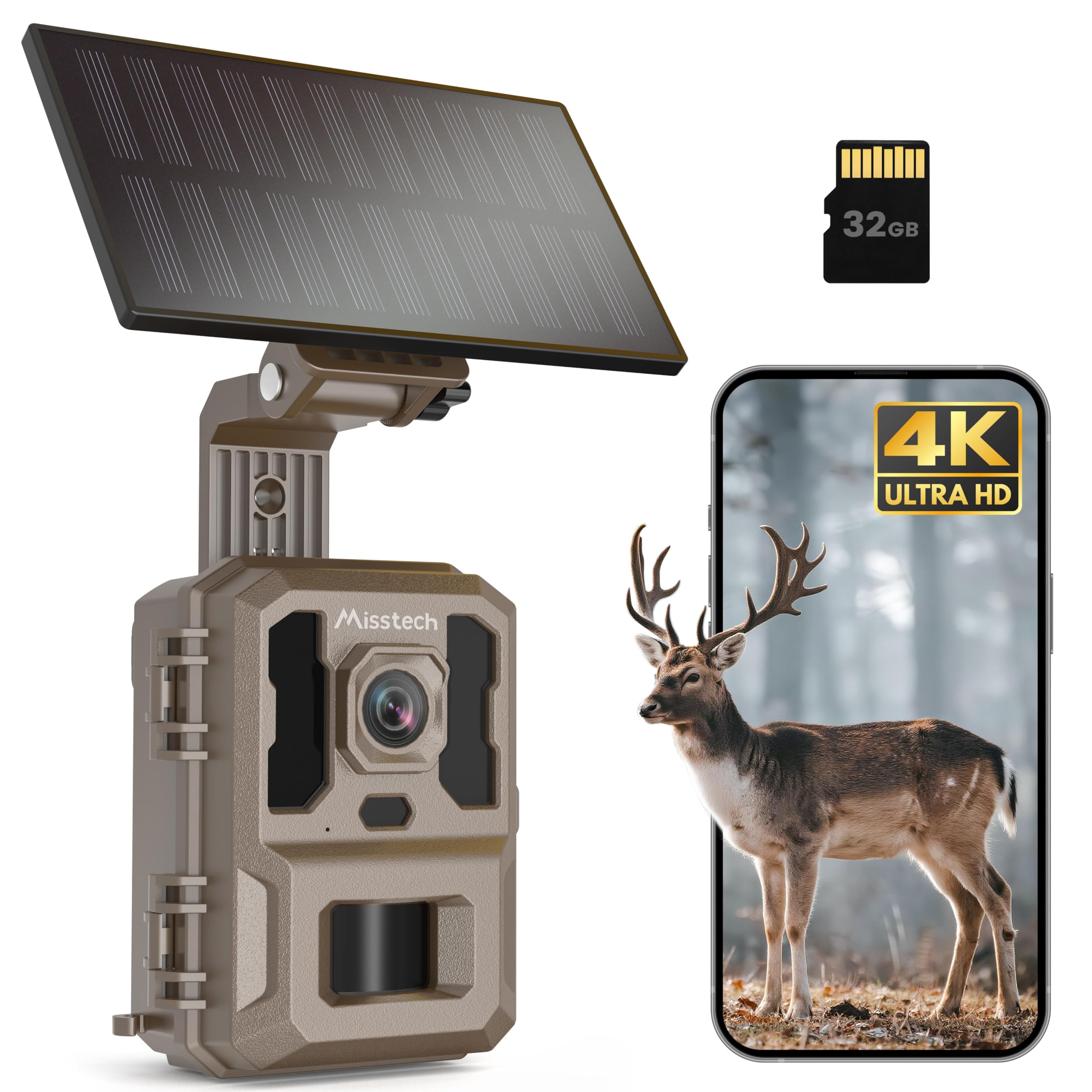 Misstech solar trail camera setup for remote wildlife monitoring and easy placement