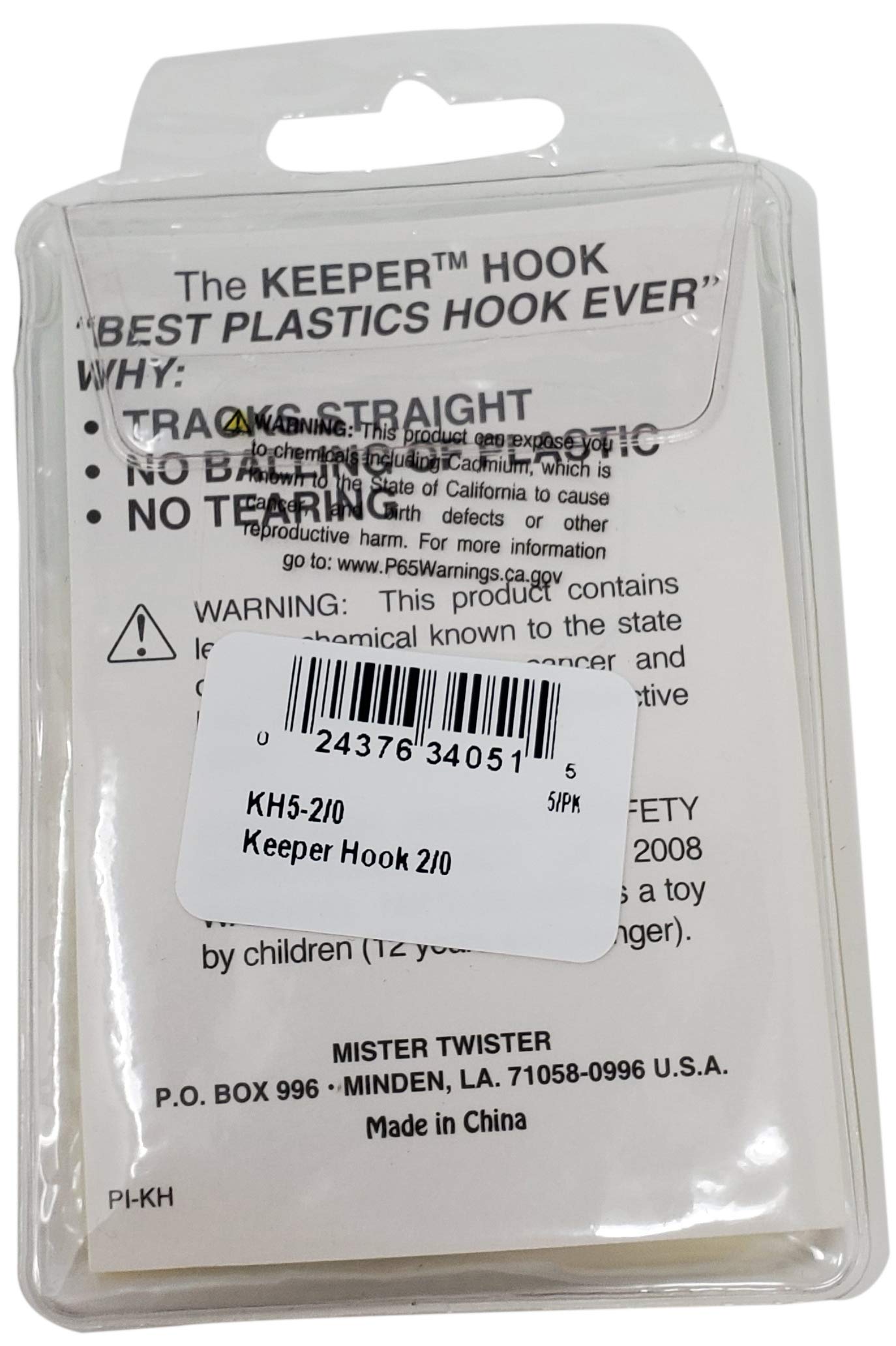 Angler with Mister Twister Keeper Hook 2/0 Bronze KH5-2/0