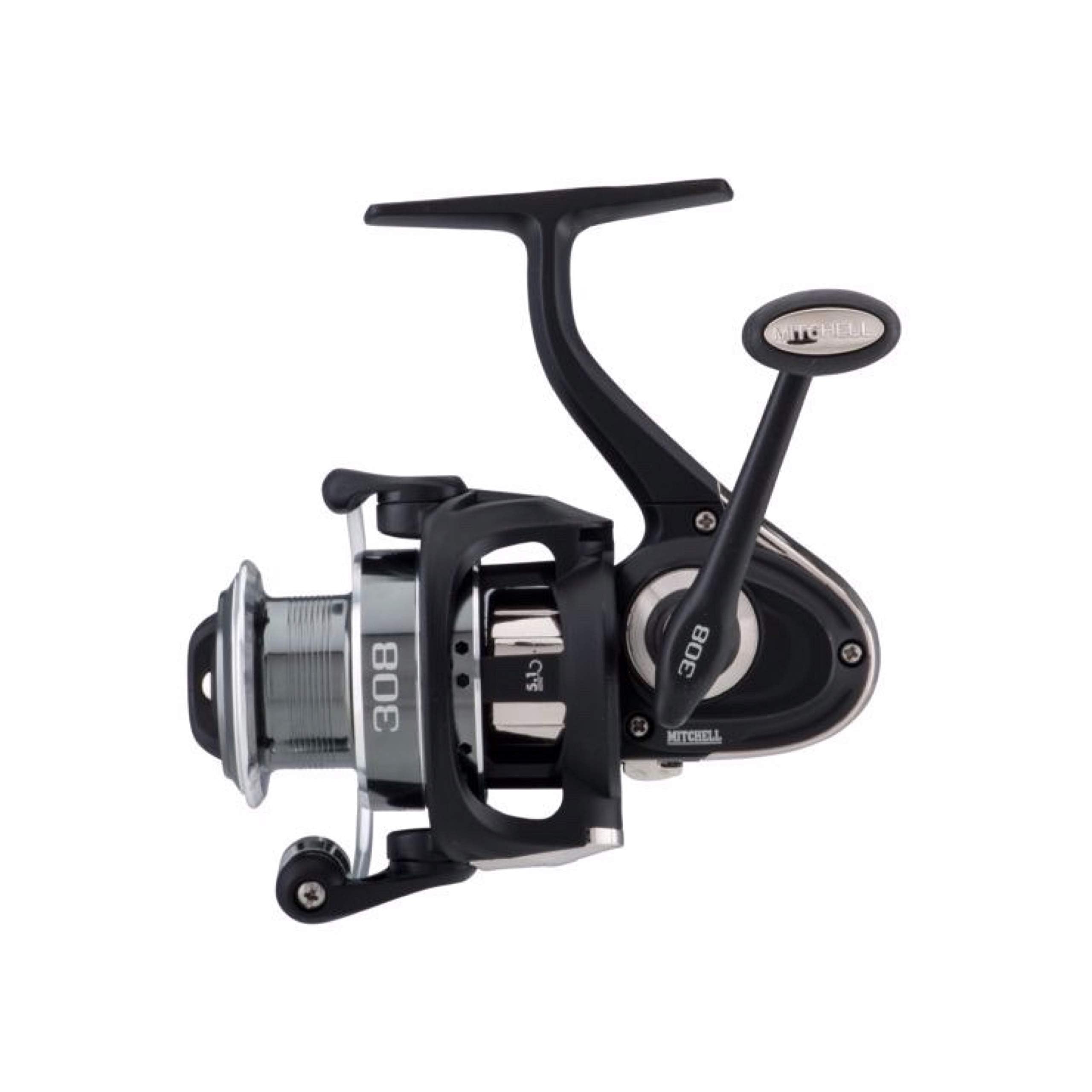 Mitchell 300 spool drag detail emphasizes smooth, consistent drag for versatile fishing.