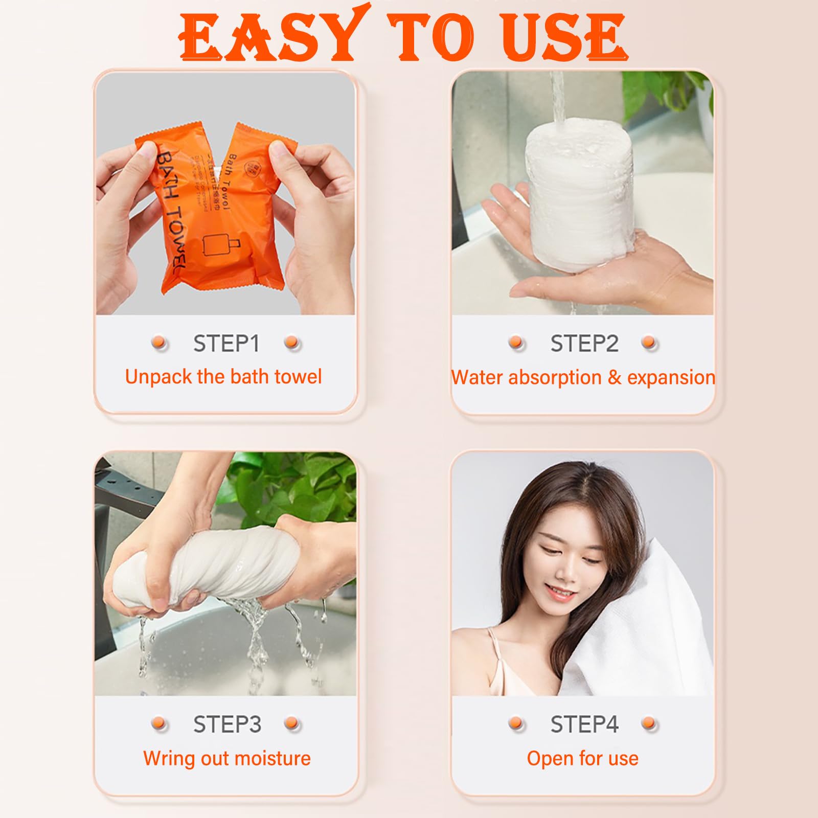 MiUNng compact towels fit in backpacks and purses for quick refreshment.