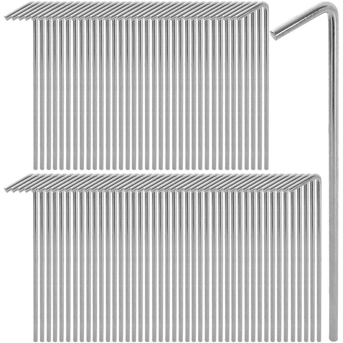 MIVIDE 100-pack tent stakes packaging ready for camping setup and organization.