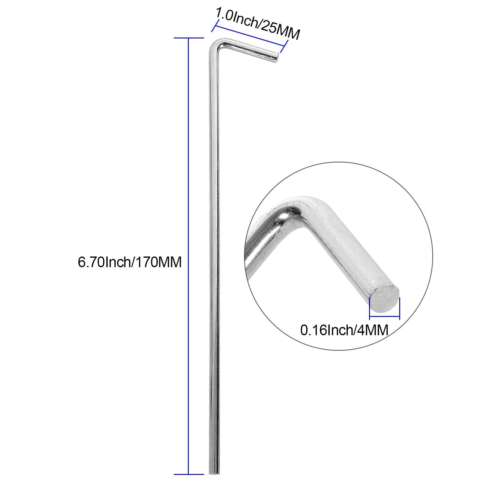 MIVIDE galvanized-steel-stakes close-up highlights rust-resistant strength for long-lasting outdoor use.