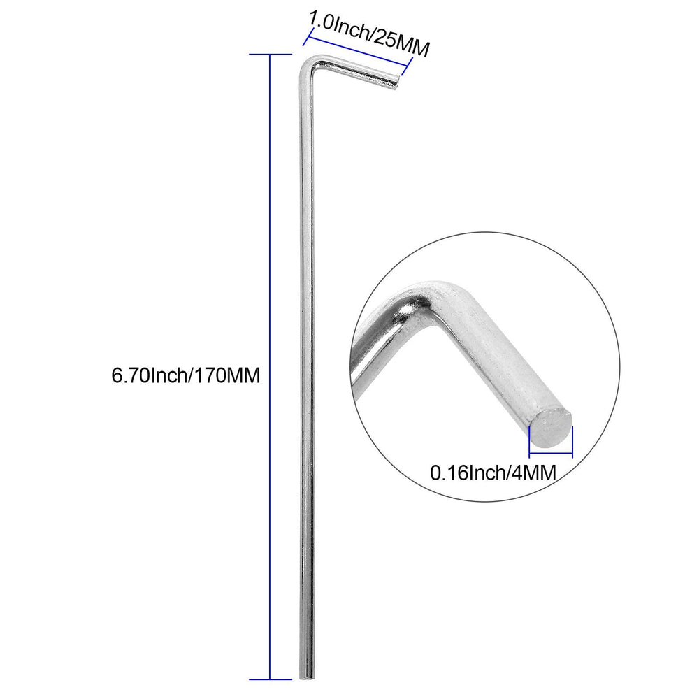MIVIDE galvanized-steel-stakes close-up highlights rust-resistant strength for long-lasting outdoor use.