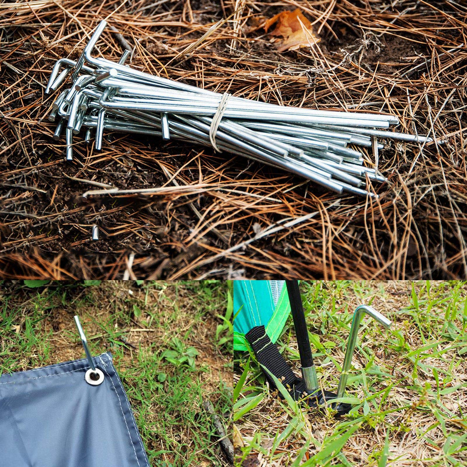 MIVIDE outdoor-camping-stake-scene showcases sturdy ground anchoring in varied soil.