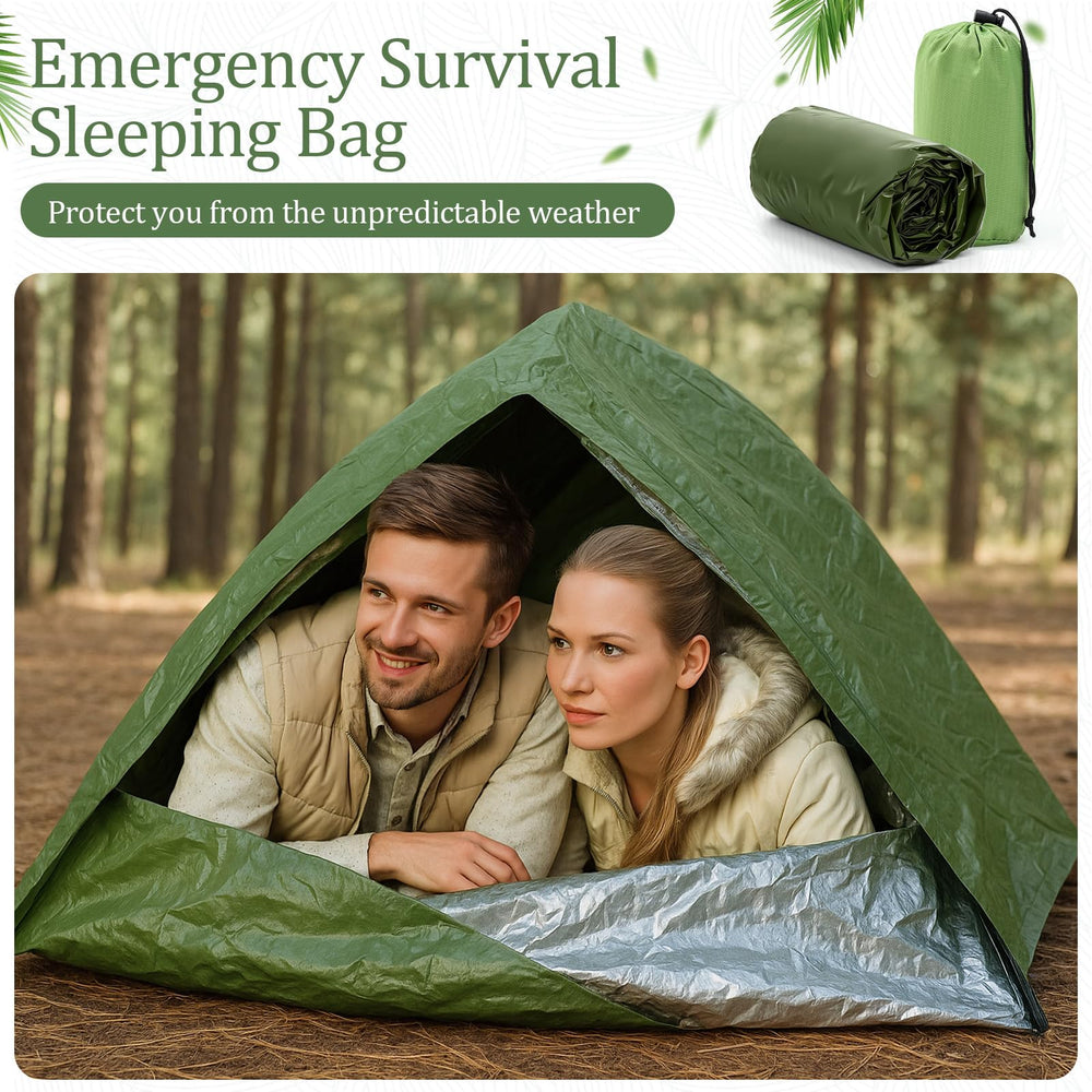 Mixweer emergency bivy green blends with nature during outdoor adventures
