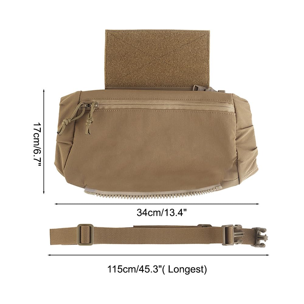 MiOYOOW front pocket 23x16cm holds small essentials like batteries.