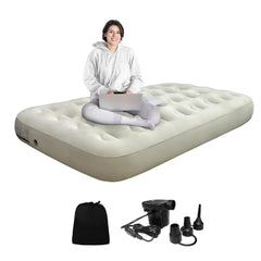 MIYUEXIN twin air mattress pump demonstrates quick inflation for home guests