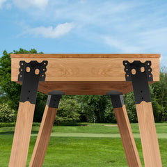 MJHHAPY deer stand bracket close-up—corrosion-resistant powder coat for longevity.