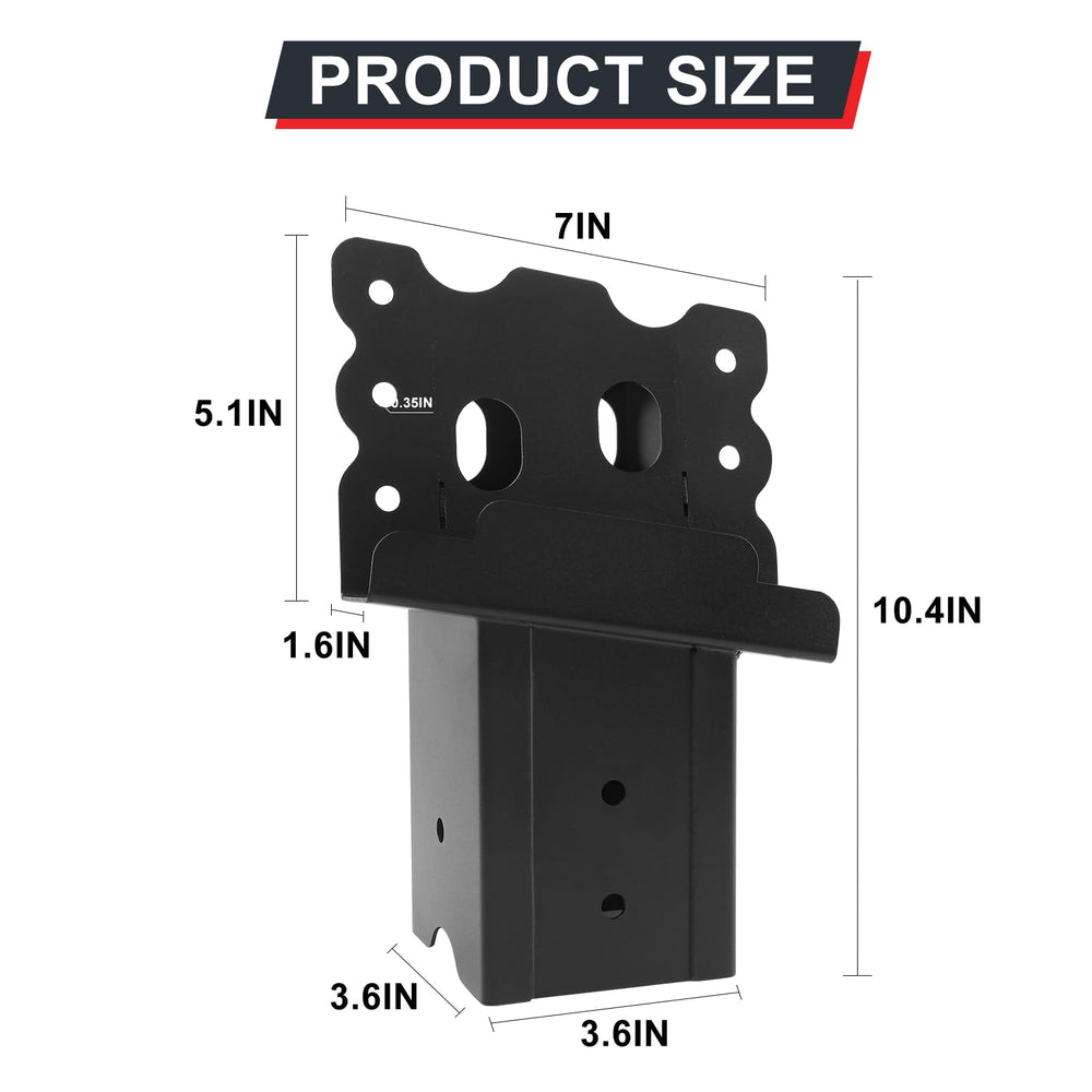 MJHHAPY deer stand bracket installation shot—easy mounting with 12 pre-drilled holes.