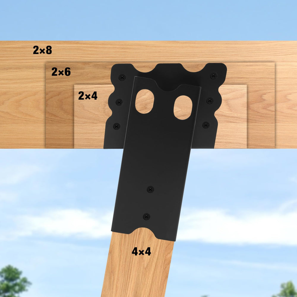 MJHHAPY four-bracket set—package includes 48 screws for quick assembly.