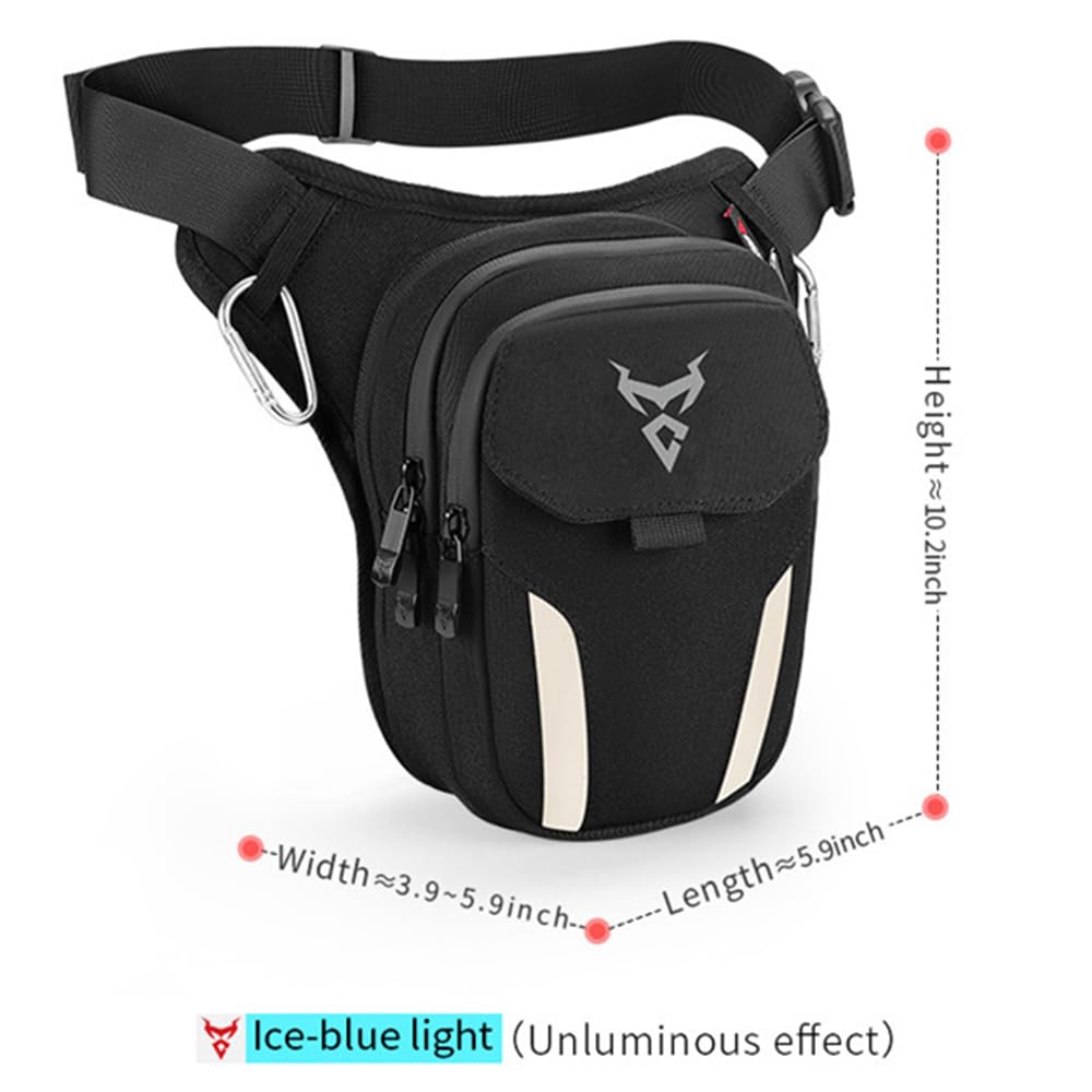 MJMoto blue leg bag suits multiple activities like biking and hiking