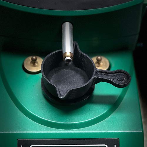 MK Machining antistatic powder pan left pour for ambidextrous use