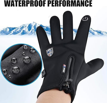 MKOXPO touchscreen-compatible gloves gray hand enabling phone use
