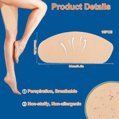 MlanRomee thigh pads adhesion closeup demonstrates strong, gentle self-adhesive hold for all-day comfort.