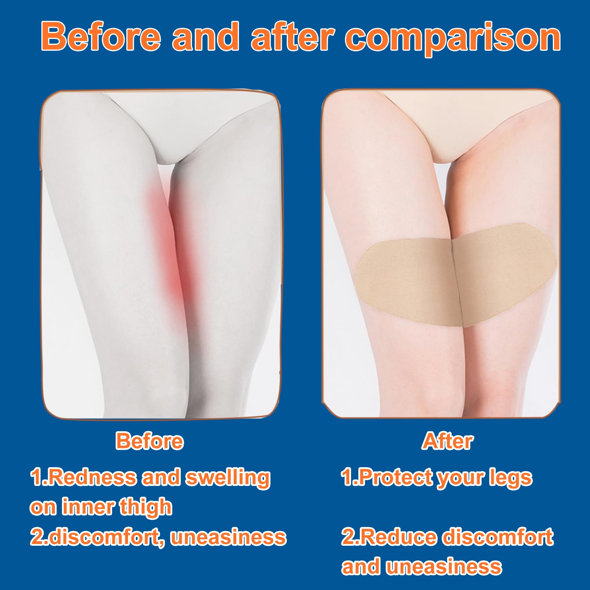 MlanRomee thigh pads easy peel remove without residue for quick refresh.