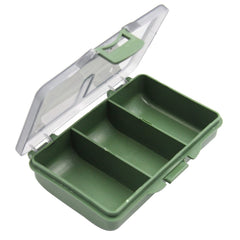 Mllepjdh fishing tackle box, clear PP waterproof with up to eight compartments for precise lure storage.