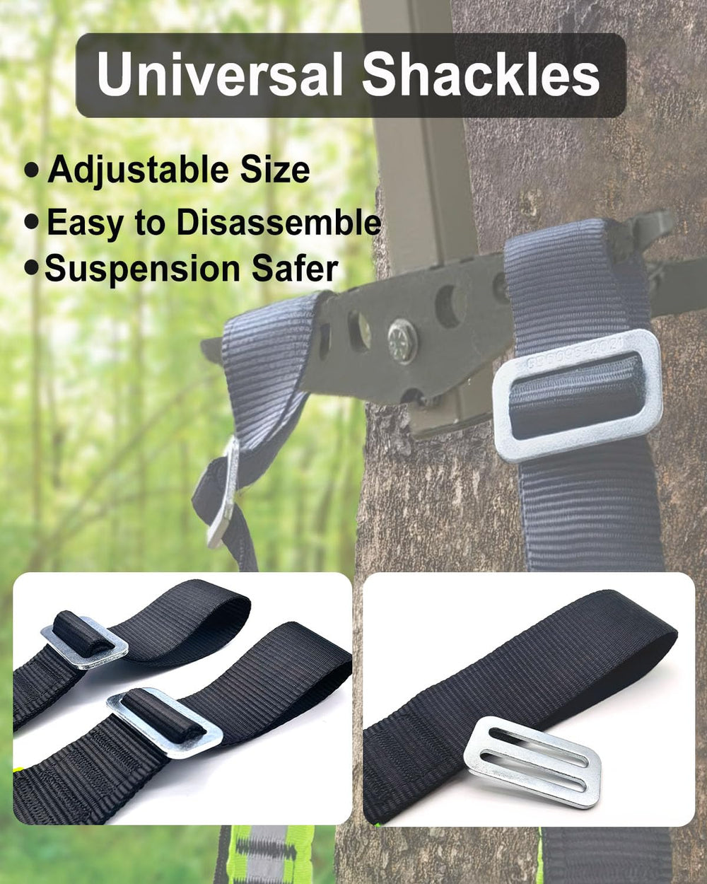 MLNSUNNY 4-step climbing aider length-59in captures short-to-medium-range setups.