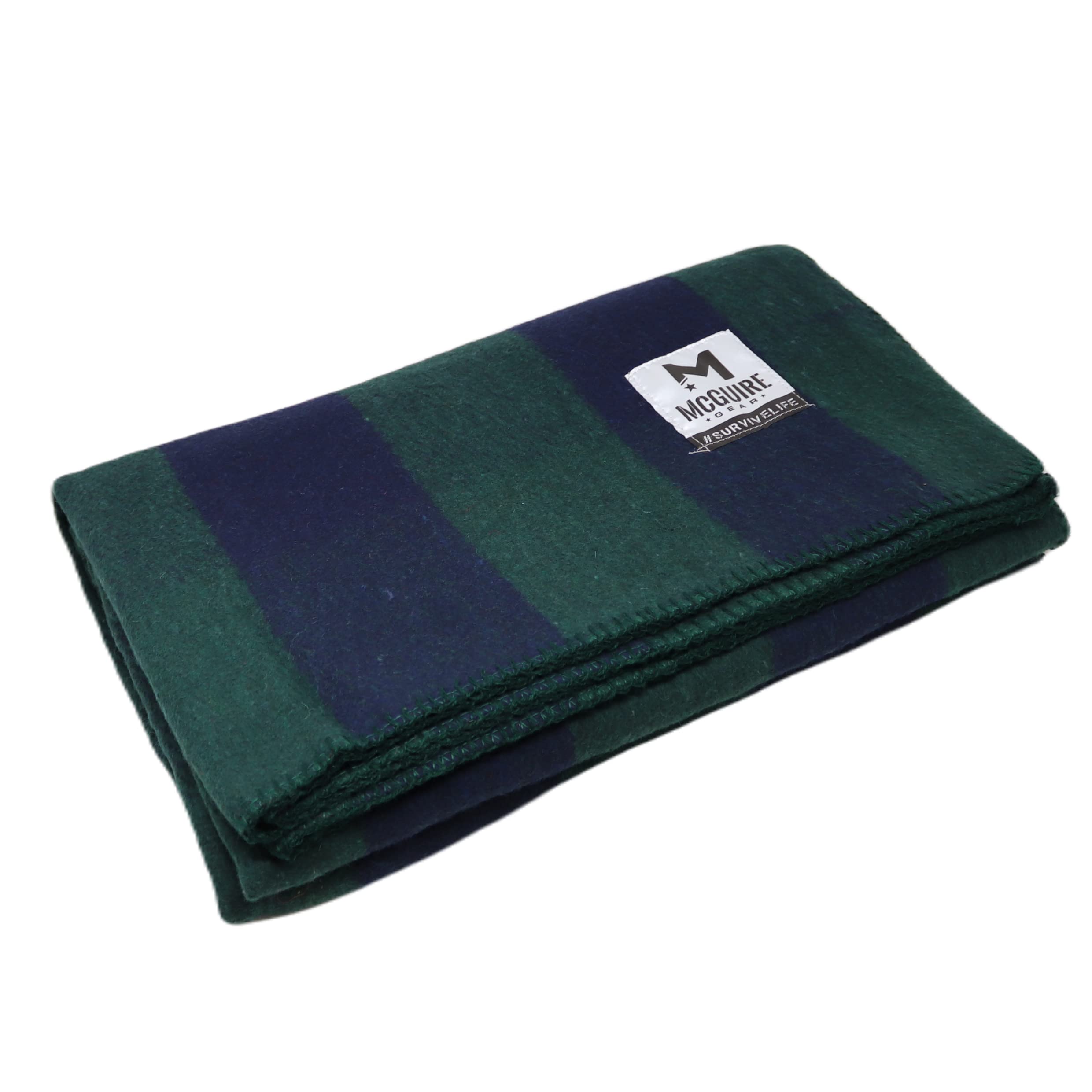 M MCGUIRE GEAR plaid wool blanket near campfire adds cozy heat.