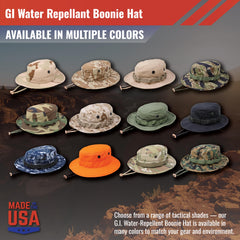 M MCGUIRE GEAR boonie hat chin strap closeup emphasizes adjustable fit.