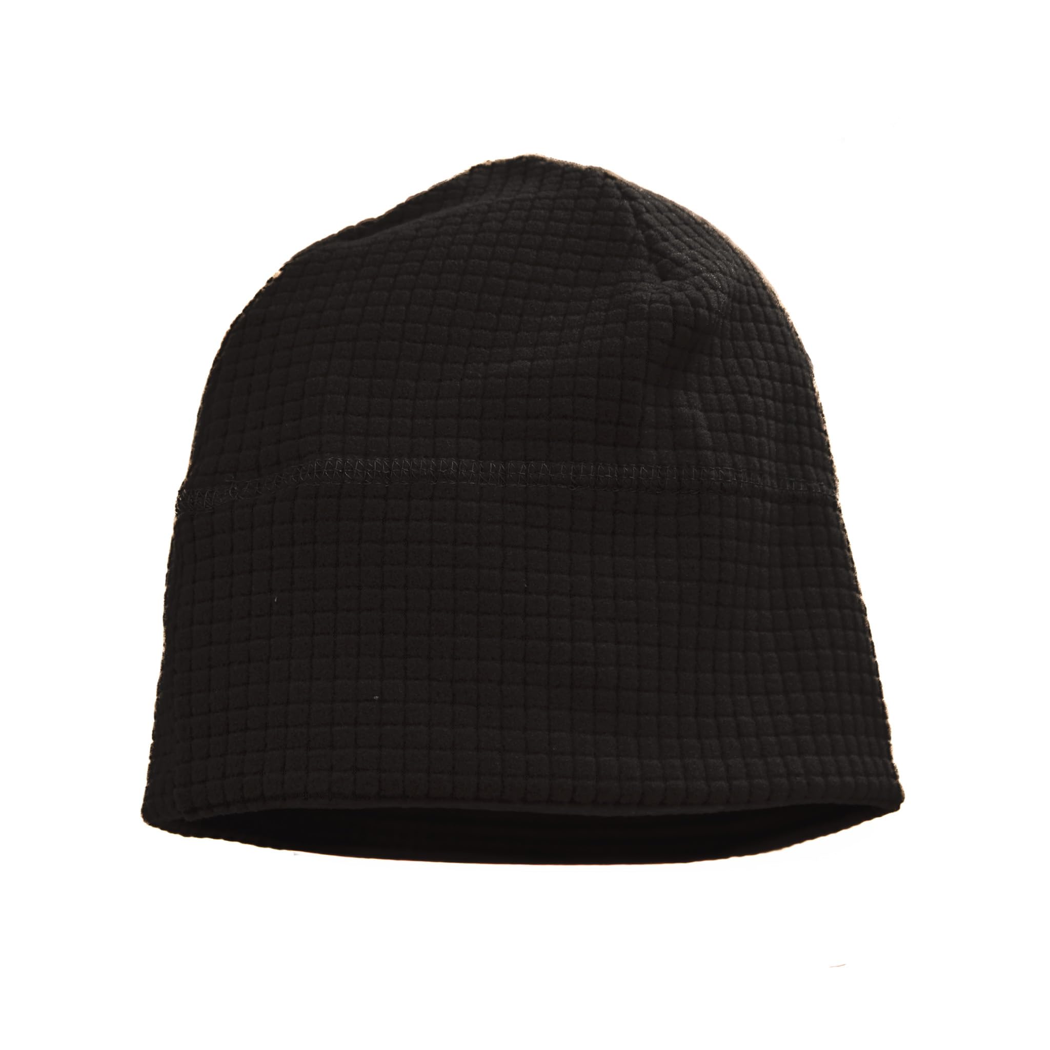 M MCGUIRE GEAR grid fleece cap back view, snug warmth in cold conditions.