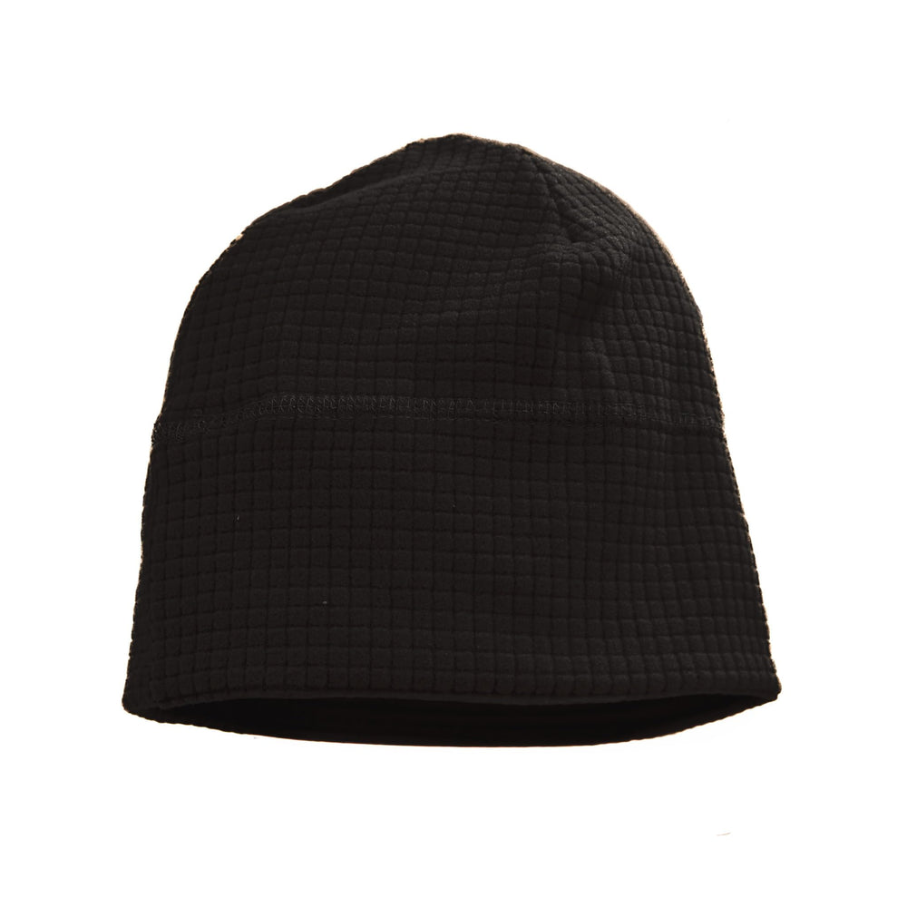 M MCGUIRE GEAR grid fleece cap back view, snug warmth in cold conditions.
