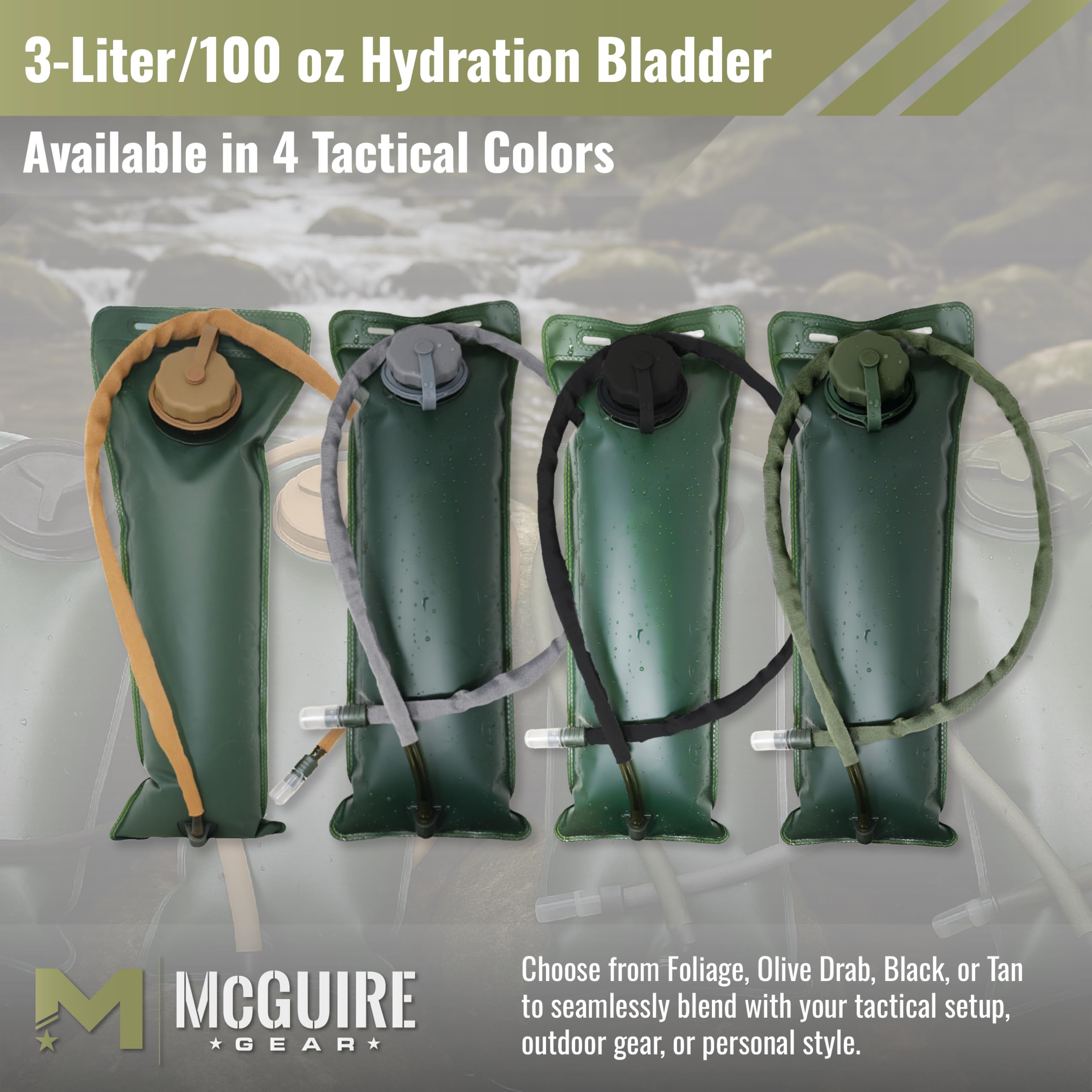 M MCGUIRE GEAR hands-free hydration for active use